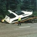 Accident bateau sur la route